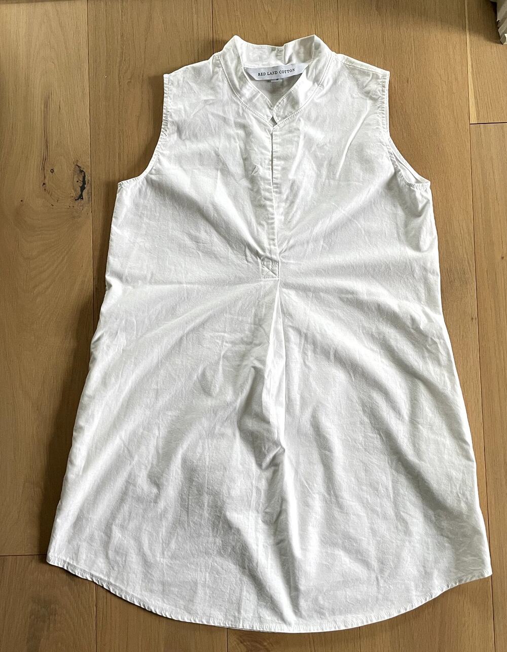 Red Land Cotton Tunic Shirt Dress - Size S - USA Made
